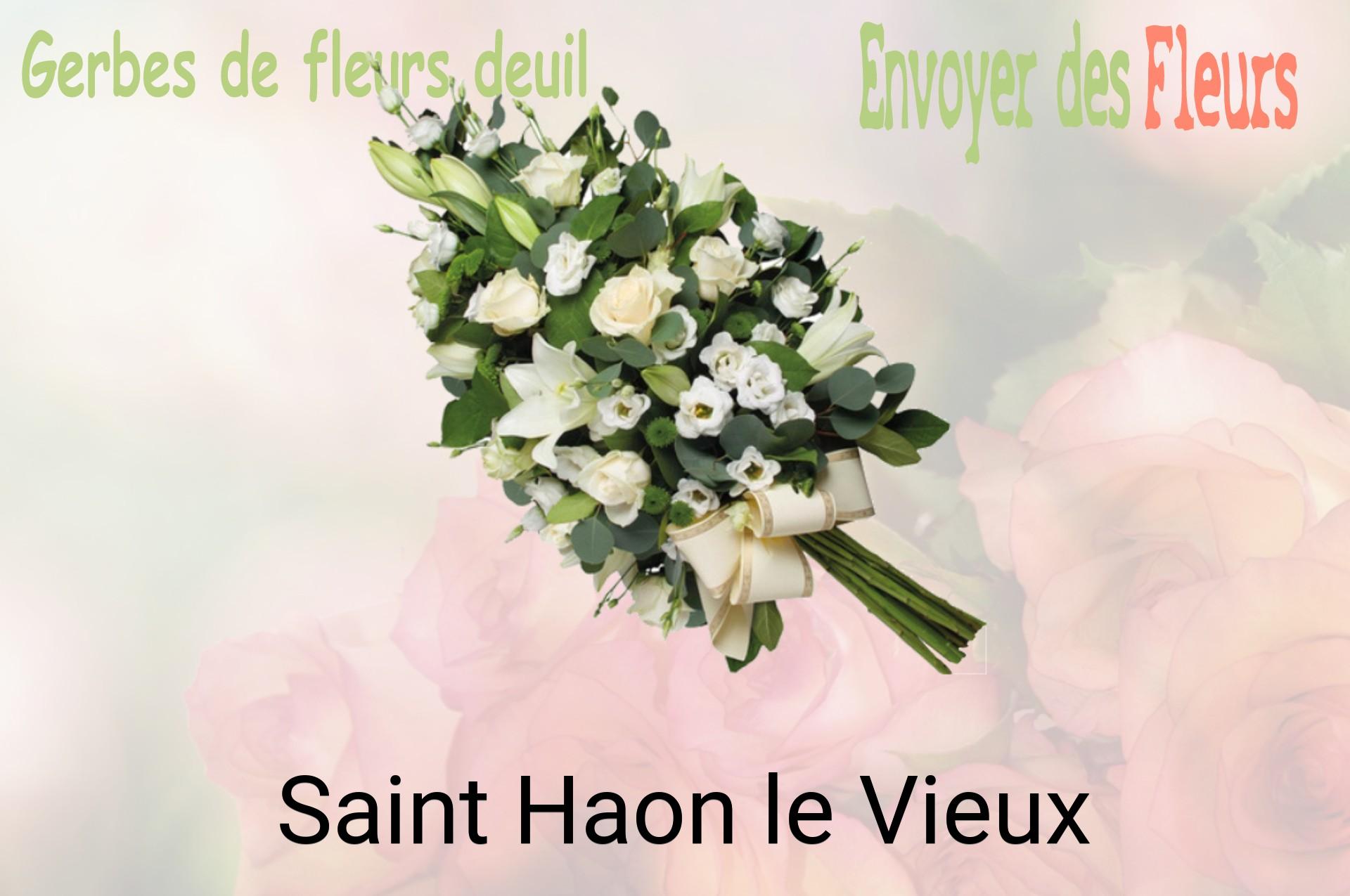 Gerbe de fleurs de deuil livrée à Saint-Haon-le-Vieux